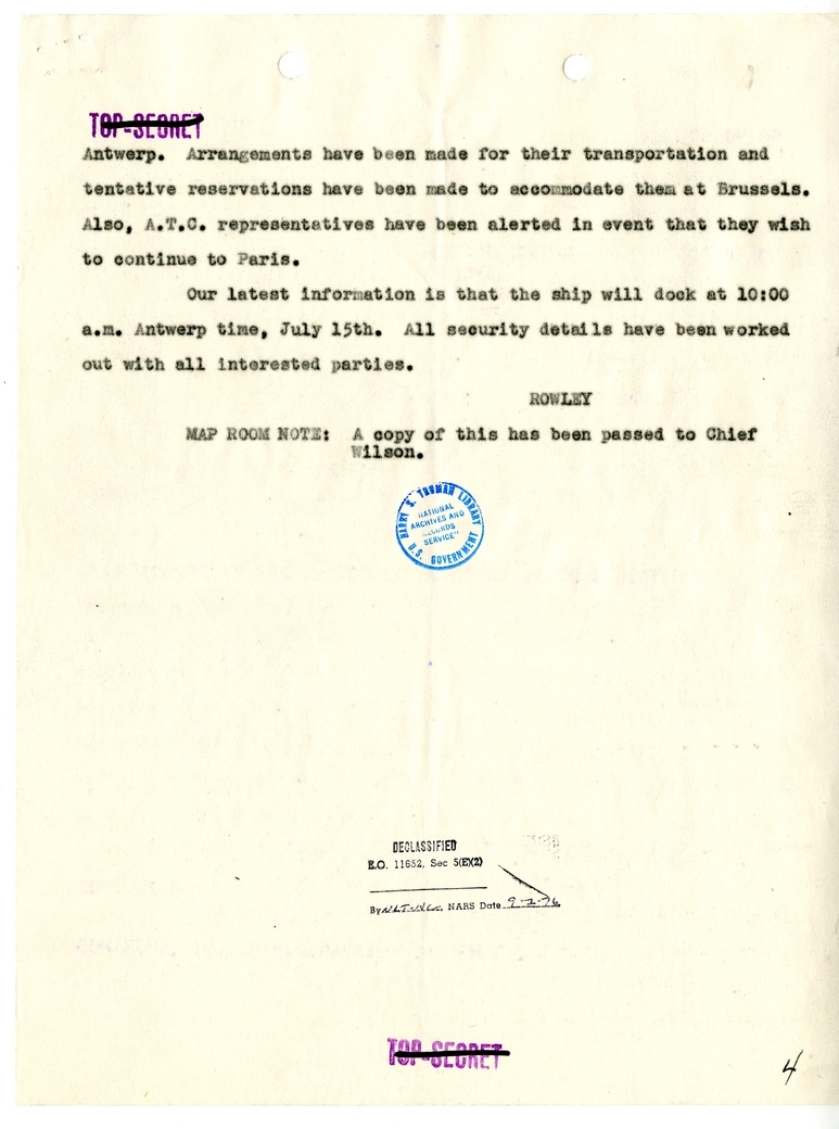 Cable from James Rowley to George Drescher [NR 101]