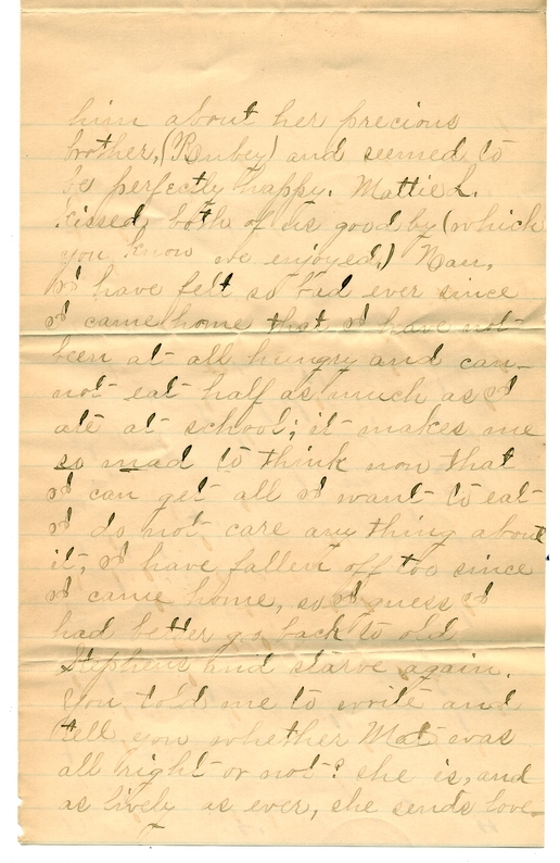 Letter from Mary Martha Truman to Nancy Bentley