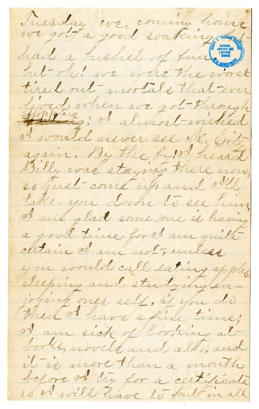 Letter from Mary Martha Truman to Nancy Bentley