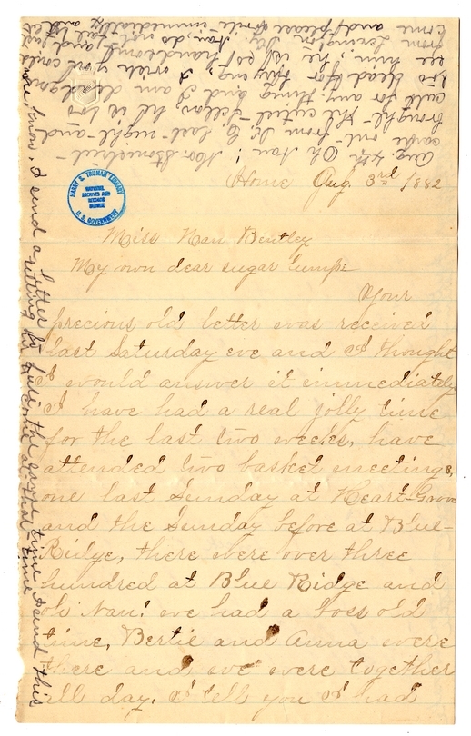 Letter from Mary Martha Truman to Nancy Bentley