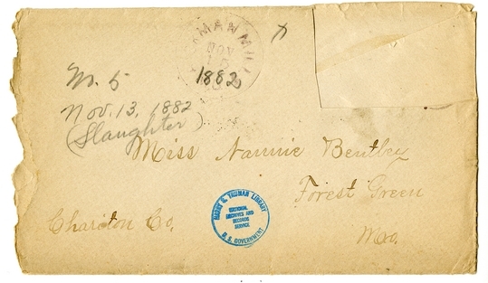 Letter from Mary Martha Truman to Nancy Bentley