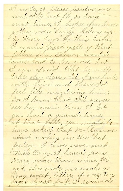 Letter from Mary Martha Truman to Nancy Bentley