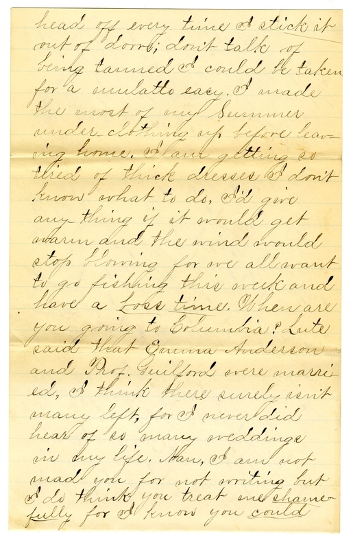 Letter from Mary Martha Truman to Nancy Bentley