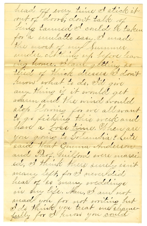 Letter from Mary Martha Truman to Nancy Bentley