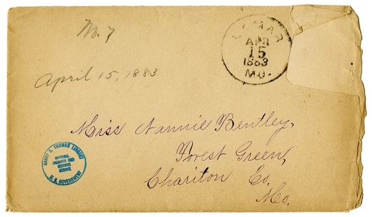 Letter from Mary Martha Truman to Nancy Bentley