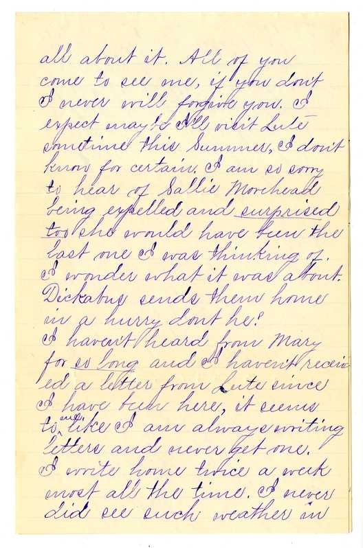 Letter from Mary Martha Truman to Nancy Bentley