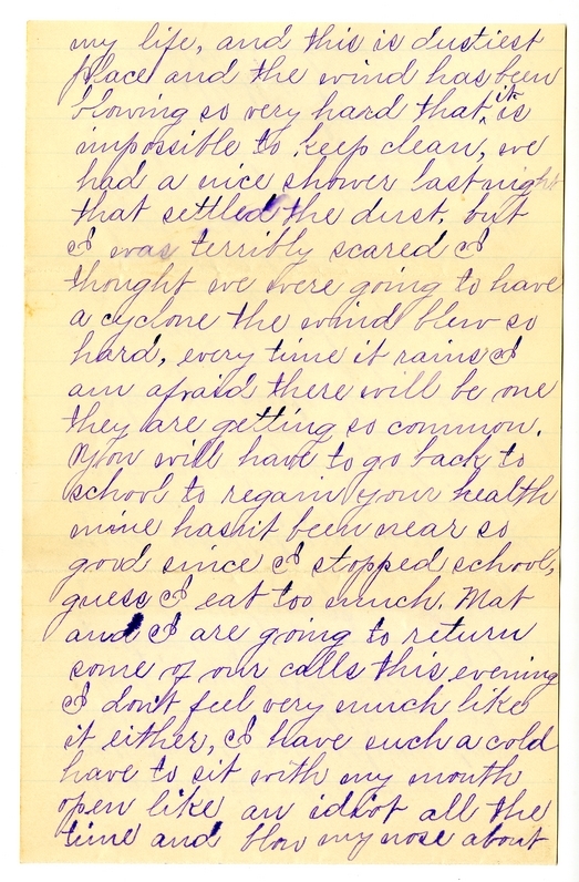 Letter from Mary Martha Truman to Nancy Bentley