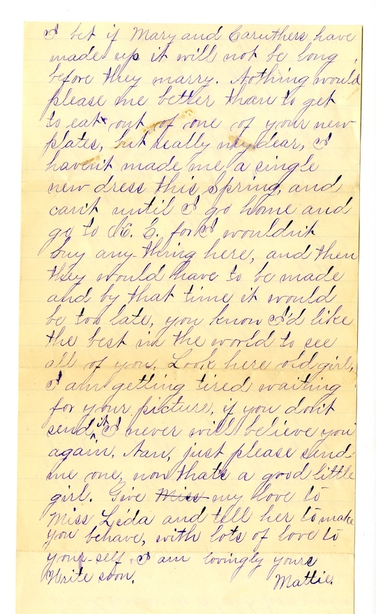 Letter from Mary Martha Truman to Nancy Bentley