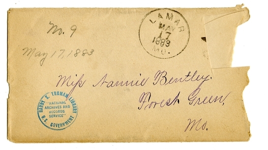 Letter from Mary Martha Truman to Nancy Bentley