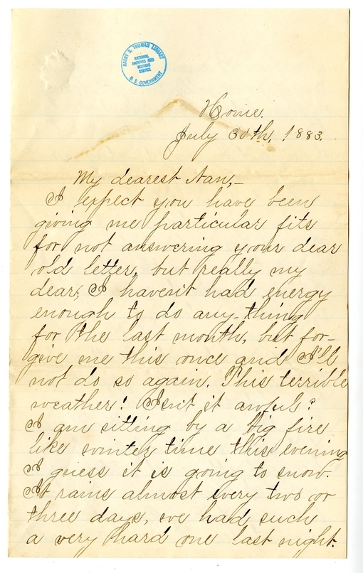 Letter from Mary Martha Truman to Nancy Bentley