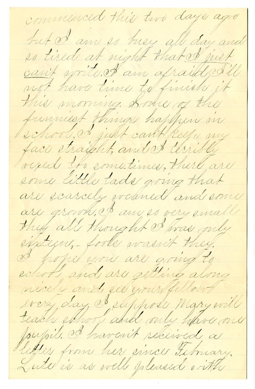 Letter from Mary Martha Truman to Nancy Bentley