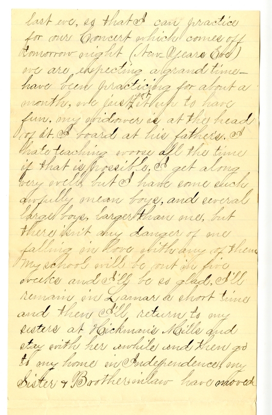 Letter from Mary Martha Truman to Nancy Bentley