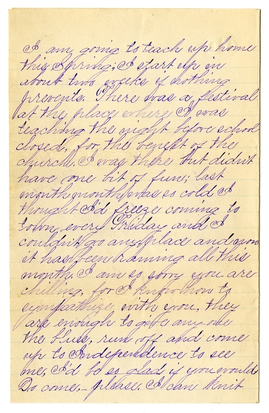 Letter from Mary Martha Truman to Nancy Bentley