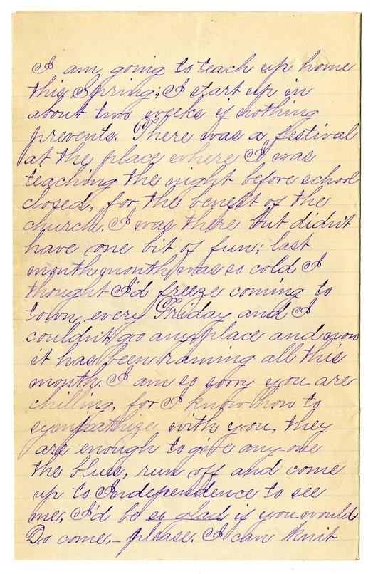 Letter from Mary Martha Truman to Nancy Bentley