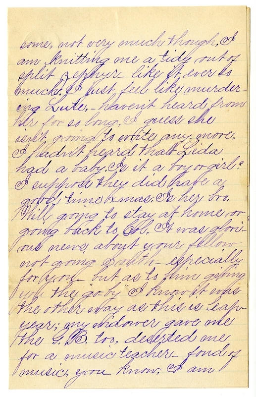 Letter from Mary Martha Truman to Nancy Bentley