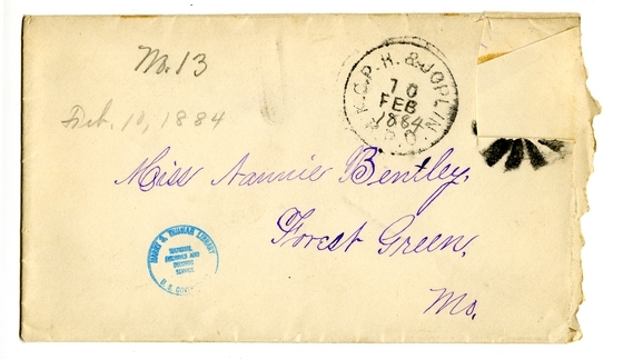 Letter from Mary Martha Truman to Nancy Bentley