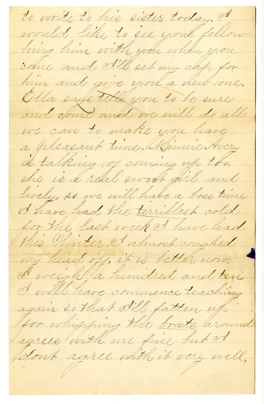 Letter from Mary Martha Truman to Nancy Bentley