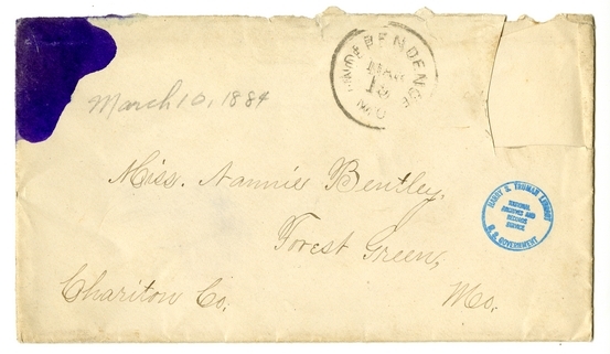 Letter from Mary Martha Truman to Nancy Bentley