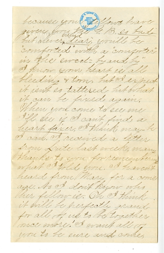 Letter from Mary Martha Truman to Nancy Bentley