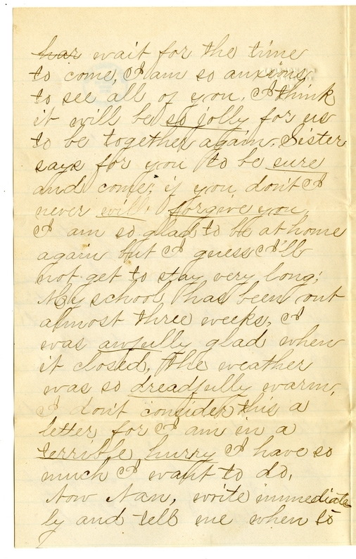 Letter from Mary Martha Truman to Nancy Bentley