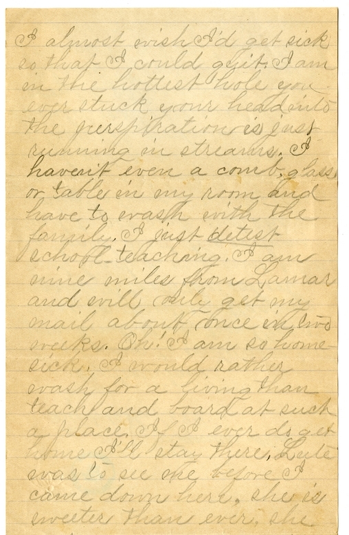 Letter from Mary Martha Truman to Nancy Bentley