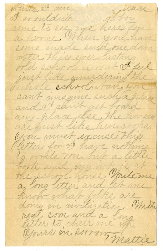 Letter from Mary Martha Truman to Nancy Bentley