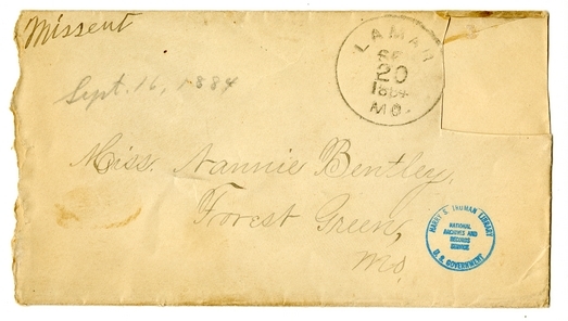 Letter from Mary Martha Truman to Nancy Bentley