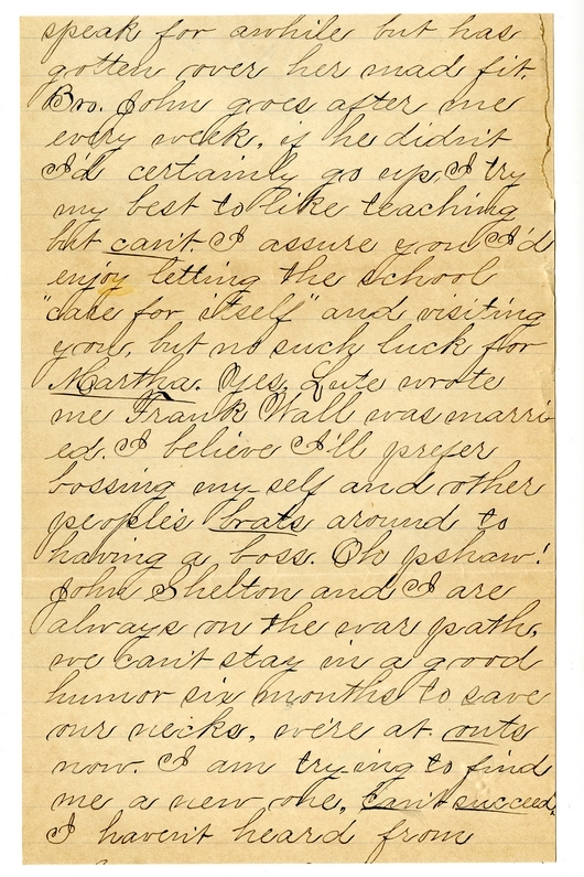 Letter from Mary Martha Truman to Nancy Bentley