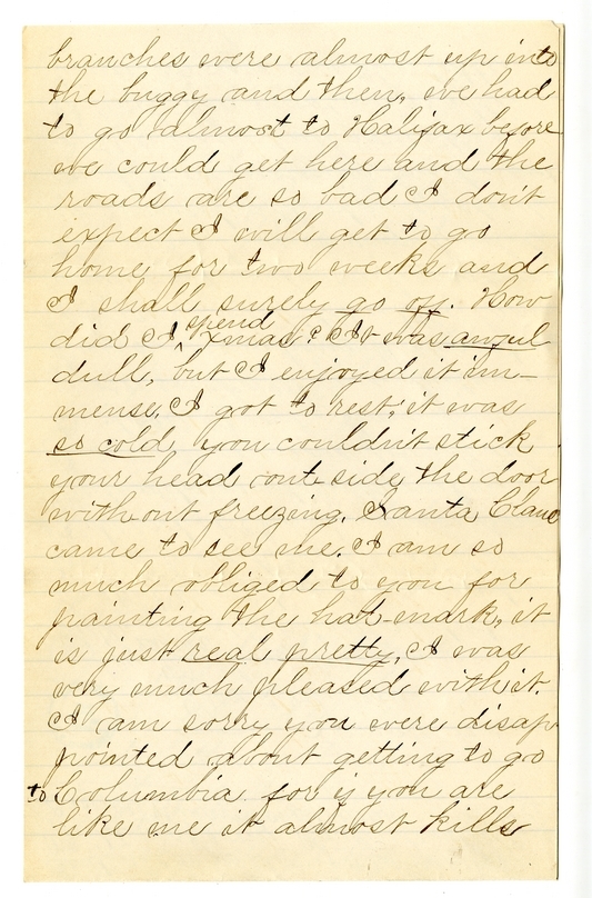 Letter from Mary Martha Truman to Nancy Bentley