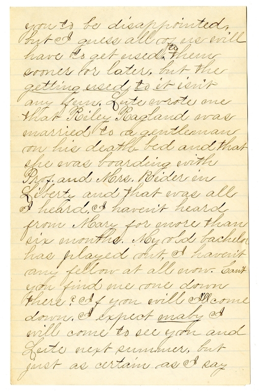 Letter from Mary Martha Truman to Nancy Bentley