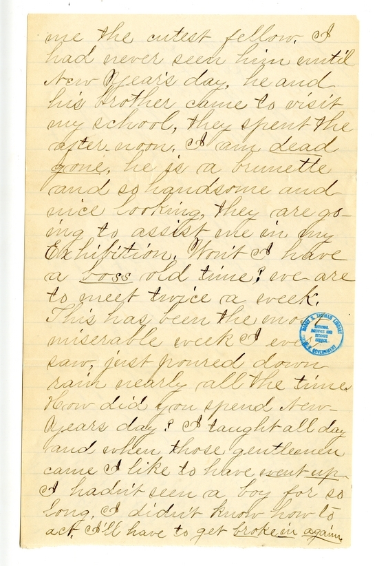 Letter from Mary Martha Truman to Nancy Bentley