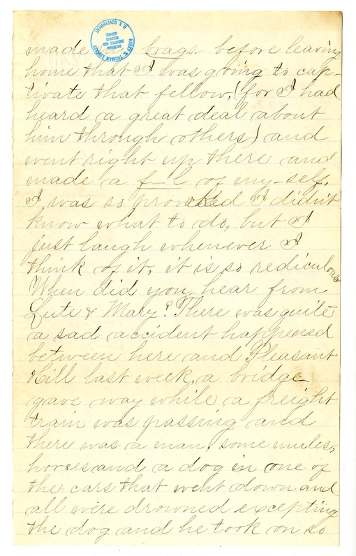 Letter from Mary Martha Truman to Nancy Bentley