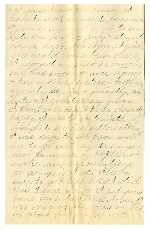 Letter from Mary Martha Truman to Nancy Bentley