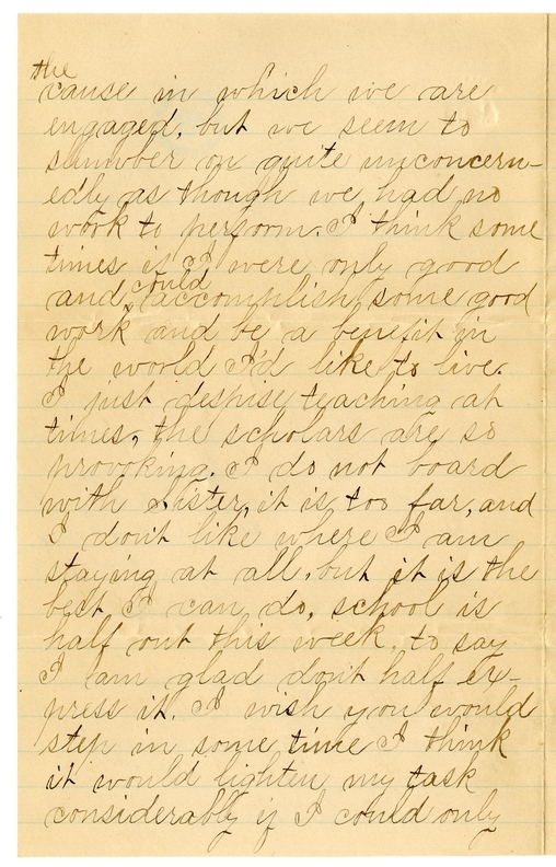 Letter from Mary Martha Truman to Nancy Bentley