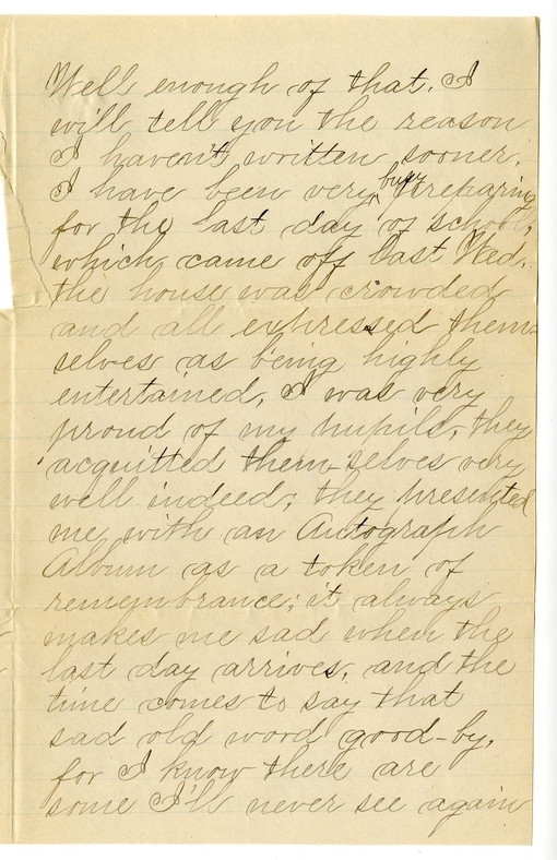 Letter from Mary Martha Truman to Nancy Bentley