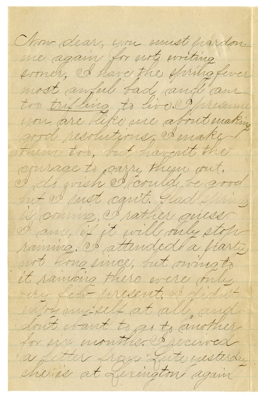 Letter from Mary Martha Truman to Nancy Bentley