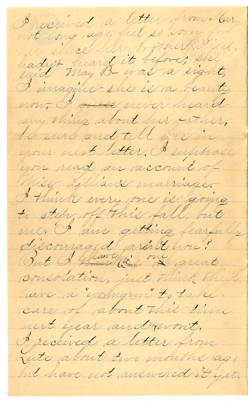 Letter from Mary Martha Truman to Nancy Bentley