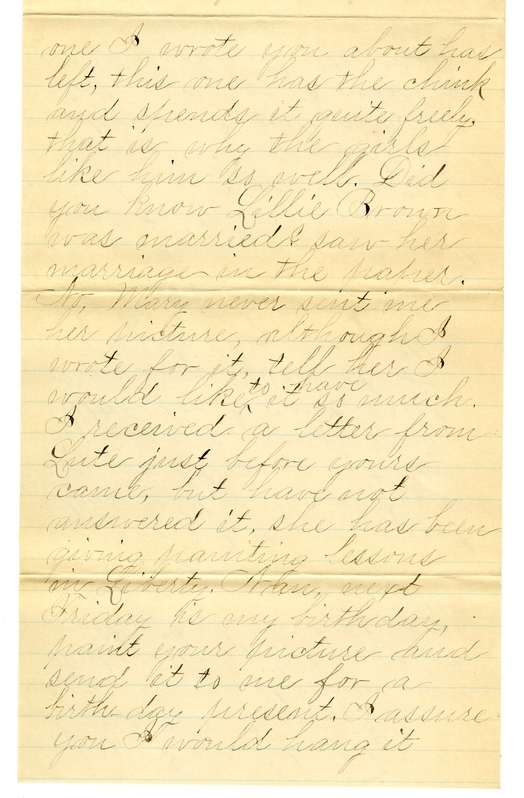 Letter from Mary Martha Truman to Nancy Bentley