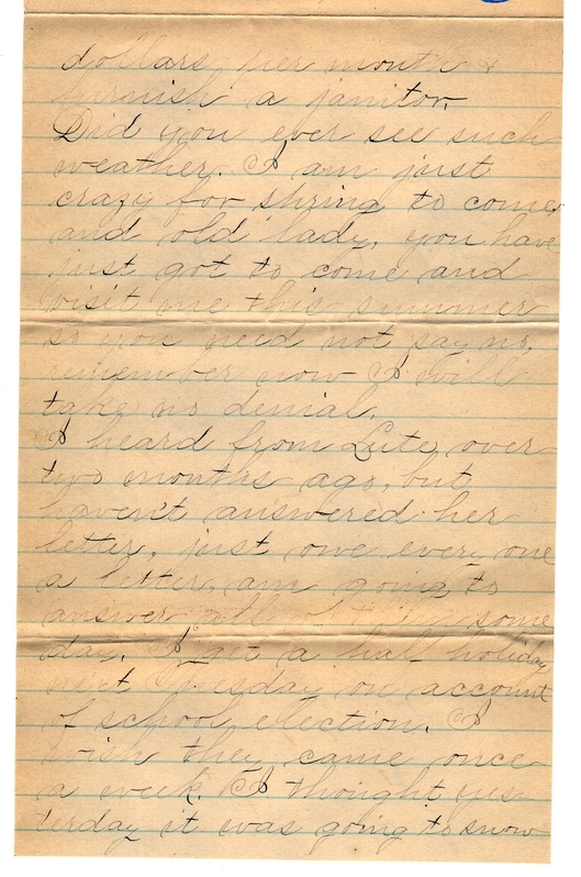 Letter from Mary Martha Truman to Nancy Bentley