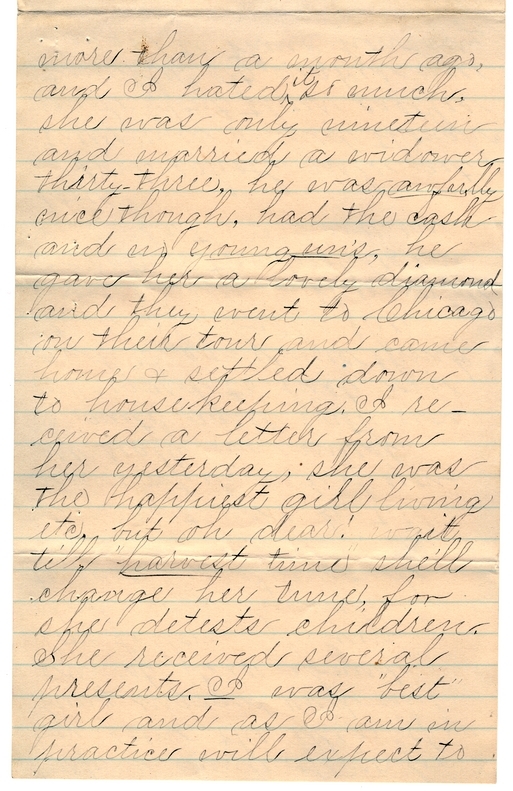 Letter from Mary Martha Truman to Mary Pace
