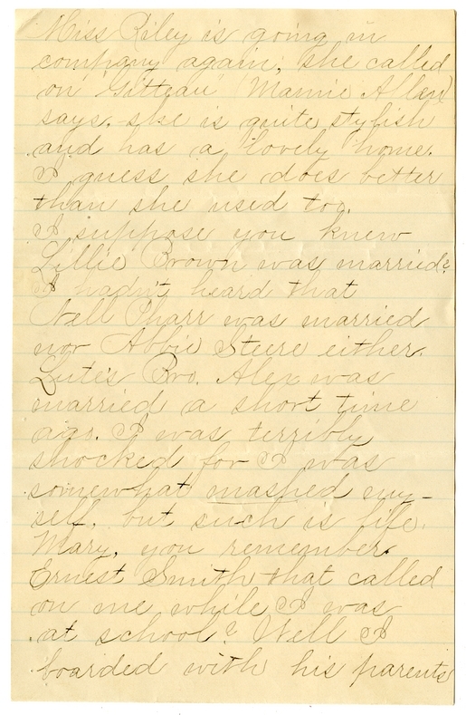 Letter from Mary Martha Truman to Mary Pace