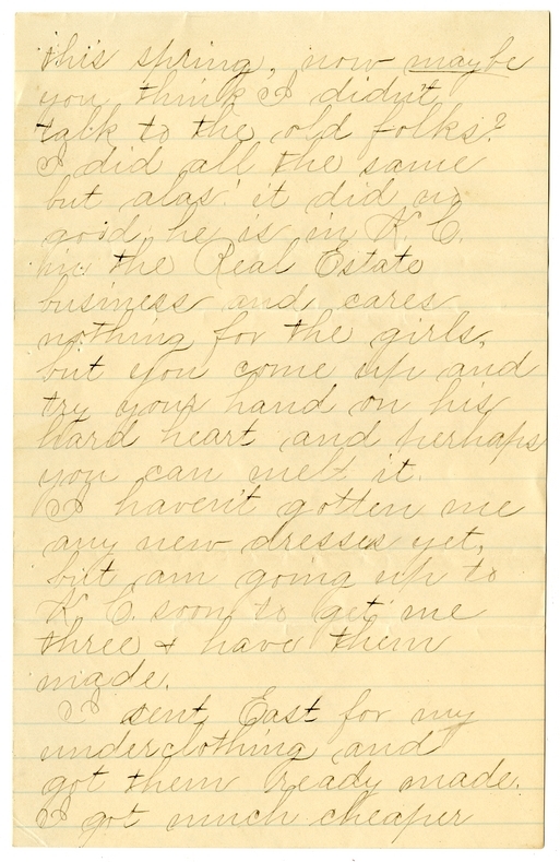 Letter from Mary Martha Truman to Mary Pace