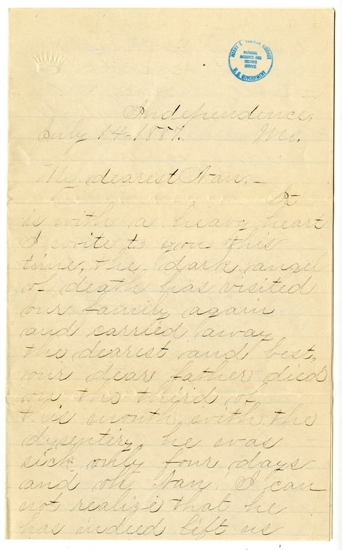 Letter from Mary Martha Truman to Nancy Bentley