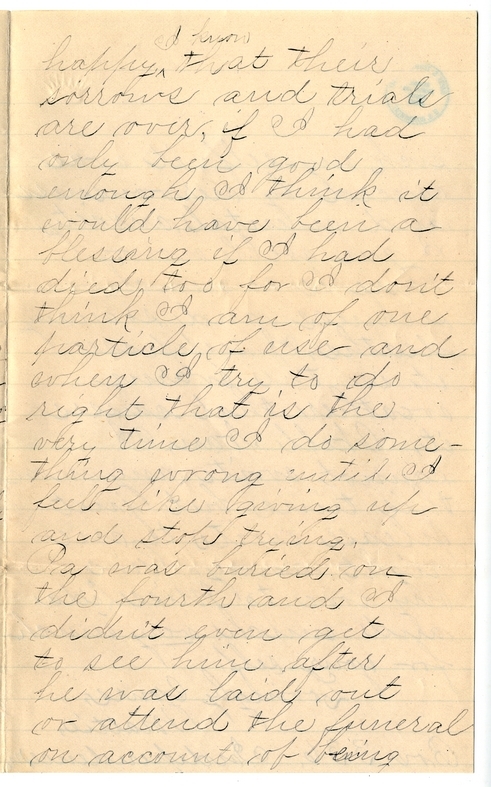 Letter from Mary Martha Truman to Nancy Bentley