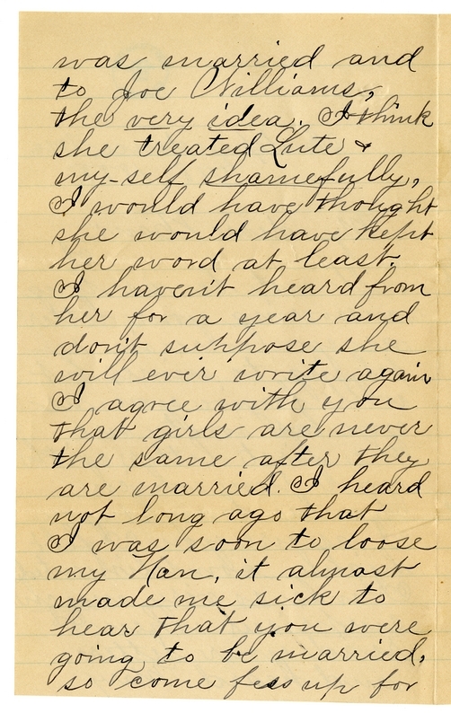 Letter from Mary Martha Truman to Nancy Bentley