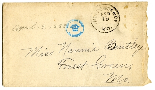 Letter from Mary Martha Truman to Nancy Bentley