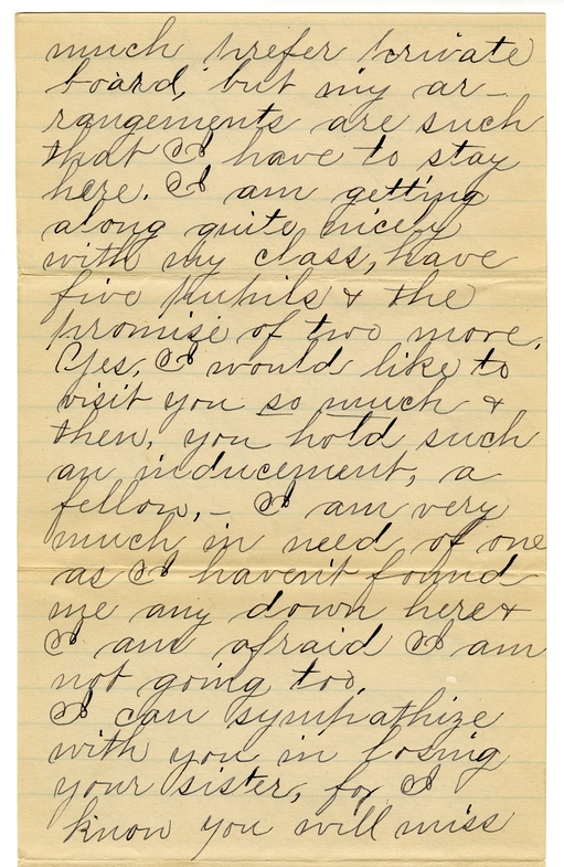 Letter from Mary Martha Truman to Nancy Bentley