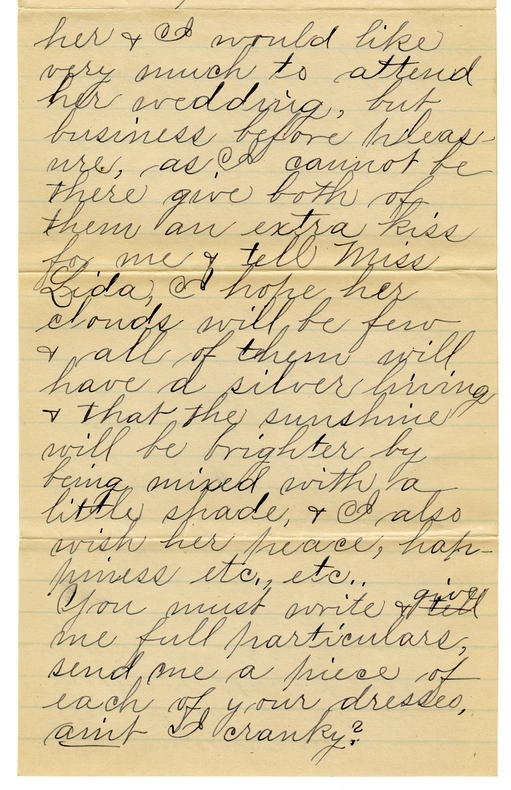 Letter from Mary Martha Truman to Nancy Bentley