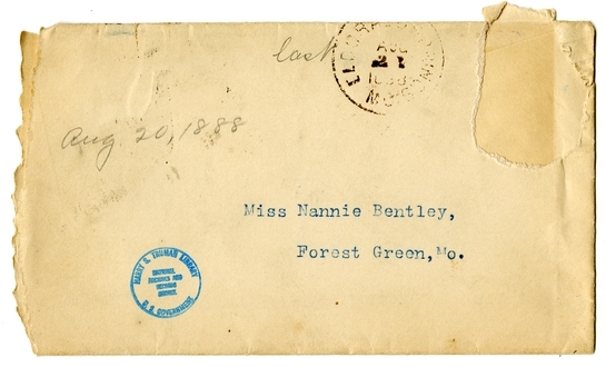 Letter from Mary Martha Truman to Nancy Bentley