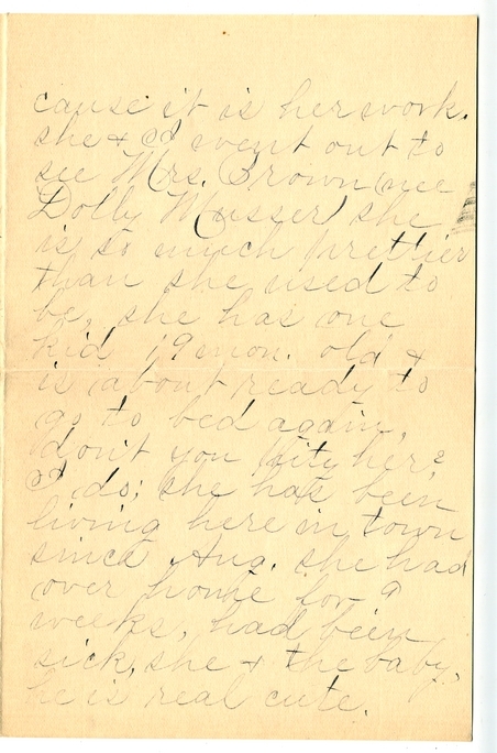 Letter from Mary Martha Truman to Nancy Bentley